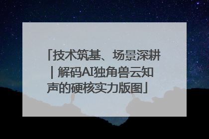 技术筑基、场景深耕｜解码AI独角兽云知声的硬核实力版图