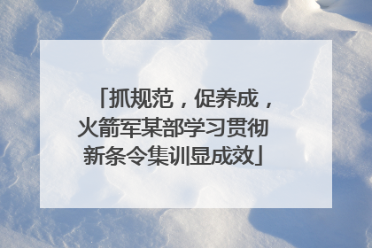 抓规范，促养成，火箭军某部学习贯彻新条令集训显成效
