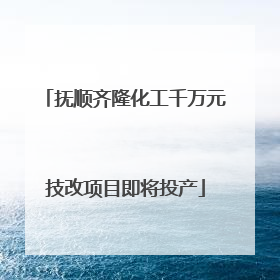 抚顺齐隆化工千万元技改项目即将投产