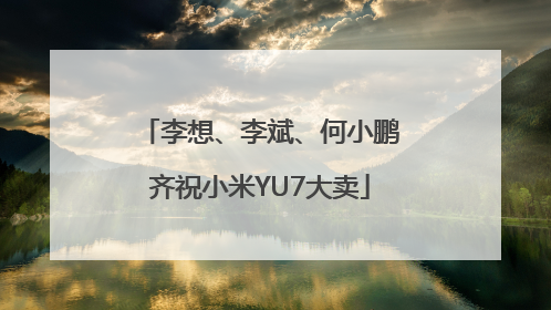 李想、李斌、何小鹏齐祝小米YU7大卖