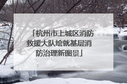 杭州市上城区消防救援大队绘就基层消防治理新图景