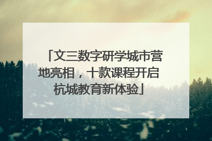 文三数字研学城市营地亮相，十款课程开启杭城教育新体验