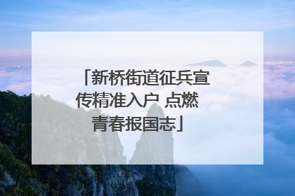 新桥街道征兵宣传精准入户 点燃青春报国志