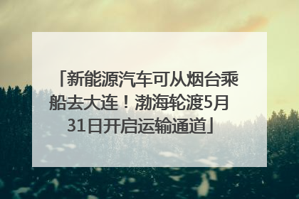 新能源汽车可从烟台乘船去大连！渤海轮渡5月31日开启运输通道