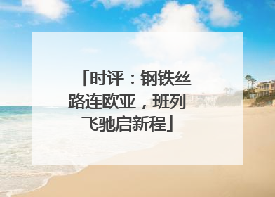 时评：钢铁丝路连欧亚，班列飞驰启新程