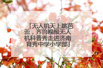 无人机天上跳芭蕾，齐鲁晚报无人机科普秀走进济南育秀中学小学部