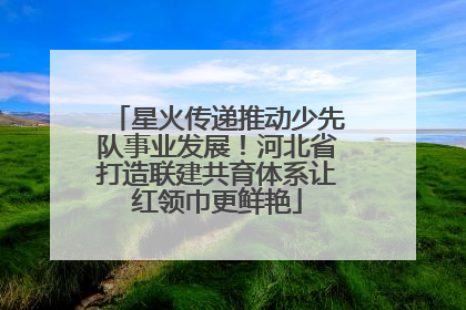 星火传递推动少先队事业发展！河北省打造联建共育体系让红领巾更鲜艳