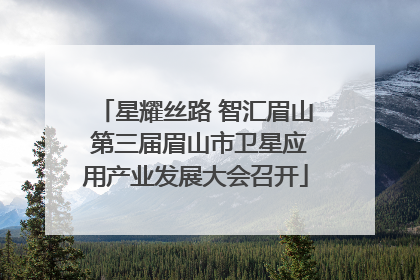 星耀丝路 智汇眉山 第三届眉山市卫星应用产业发展大会召开