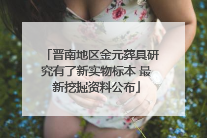 晋南地区金元葬具研究有了新实物标本 最新挖掘资料公布