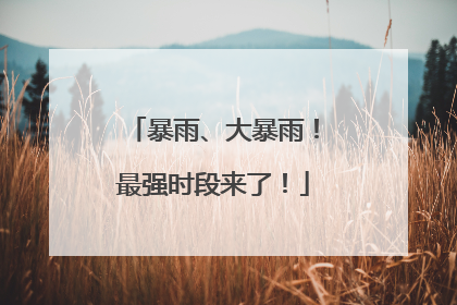 暴雨、大暴雨！最强时段来了！