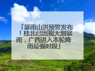 暴雨山洪预警发布！桂北已出现大到暴雨，广西进入本轮降雨最强时段