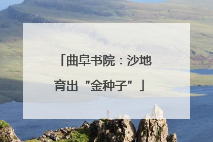 曲阜书院：沙地育出“金种子”