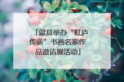 歙县举办“虹庐传薪”书画名家作品邀请展活动