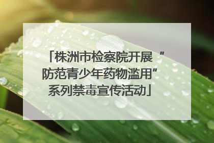 株洲市检察院开展“防范青少年药物滥用”系列禁毒宣传活动