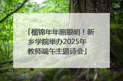 榴锦年年照眼明！新乡学院举办2025年教师端午主题诗会