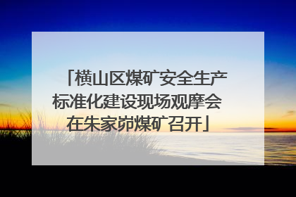 横山区煤矿安全生产标准化建设现场观摩会在朱家峁煤矿召开