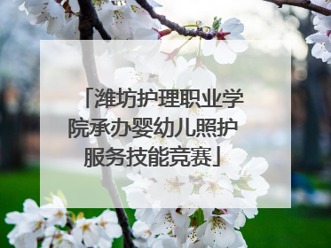 潍坊护理职业学院承办婴幼儿照护服务技能竞赛