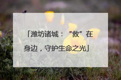 潍坊诸城：“救”在身边，守护生命之光