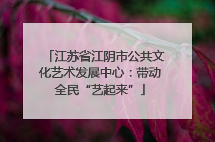 江苏省江阴市公共文化艺术发展中心：带动全民“艺起来”