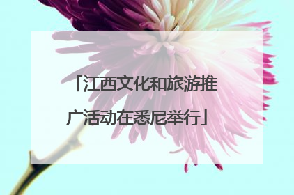 江西文化和旅游推广活动在悉尼举行