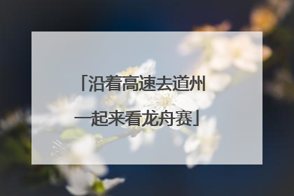 沿着高速去道州 一起来看龙舟赛