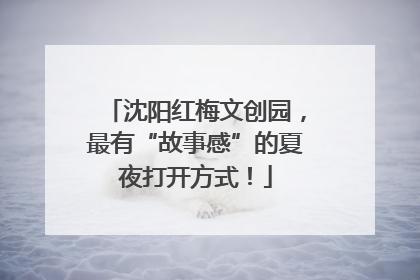沈阳红梅文创园，最有“故事感”的夏夜打开方式！