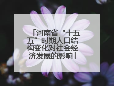 河南省“十五五”时期人口结构变化对社会经济发展的影响