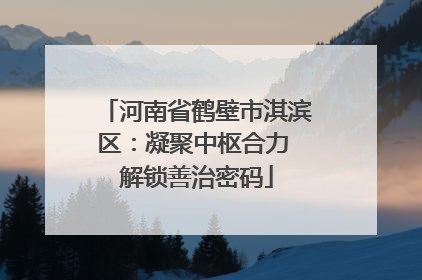 河南省鹤壁市淇滨区：凝聚中枢合力 解锁善治密码