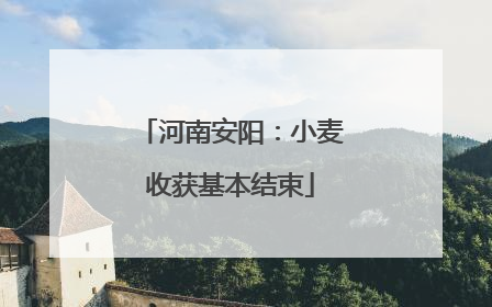 河南安阳：小麦收获基本结束