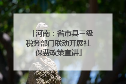 河南：省市县三级税务部门联动开展社保费政策宣讲