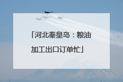 河北秦皇岛：粮油加工出口订单忙