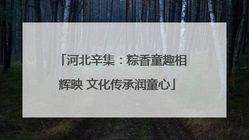 河北辛集：粽香童趣相辉映 文化传承润童心