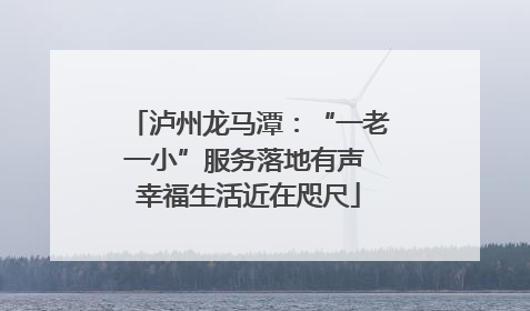 泸州龙马潭：“一老一小”服务落地有声 幸福生活近在咫尺