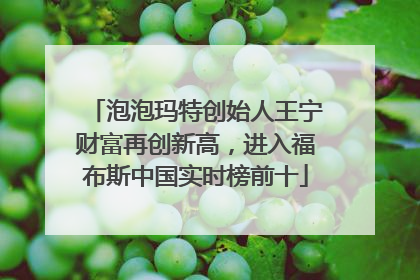 泡泡玛特创始人王宁财富再创新高，进入福布斯中国实时榜前十