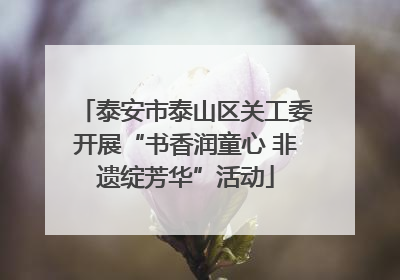 泰安市泰山区关工委开展“书香润童心 非遗绽芳华”活动