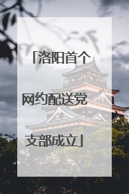 洛阳首个网约配送党支部成立
