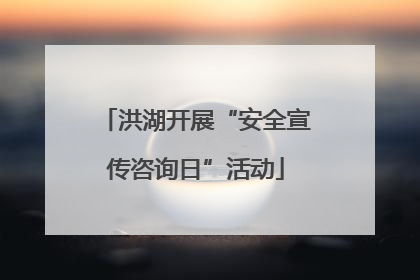 洪湖开展“安全宣传咨询日”活动