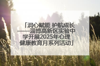 润心赋能 护航成长——淄博高新区实验中学开展2025年心理健康教育月系列活动