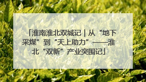 淮南淮北双城记｜从“地下采煤”到“天上助力”——淮北“双新”产业突围记