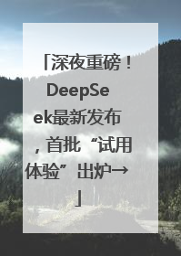 深夜重磅！DeepSeek最新发布，首批“试用体验”出炉→