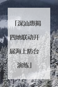 深汕惠揭四地联动开展海上防台演练