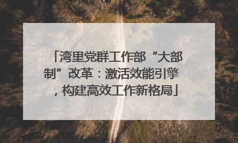 湾里党群工作部“大部制”改革：激活效能引擎，构建高效工作新格局