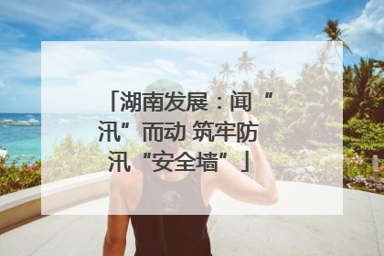 湖南发展：闻“汛”而动 筑牢防汛“安全墙”