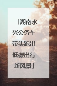 湖南永兴公务车带头跑出低碳出行新风景