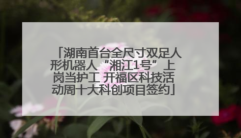 湖南首台全尺寸双足人形机器人“湘江1号”上岗当护工 开福区科技活动周十大科创项目签约