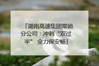 湖南高速集团常德分公司：冲刺“双过半” 全力保安畅