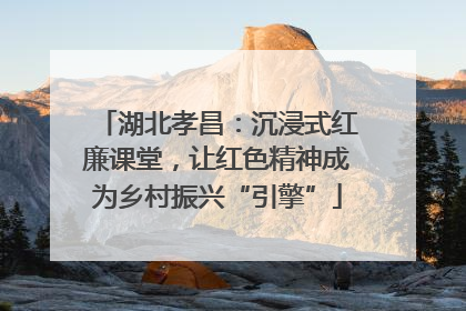湖北孝昌：沉浸式红廉课堂，让红色精神成为乡村振兴“引擎”