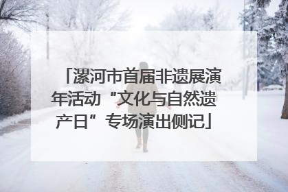 漯河市首届非遗展演年活动“文化与自然遗产日”专场演出侧记