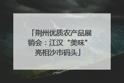 荆州优质农产品展销会：江汉“美味”亮相沙市码头