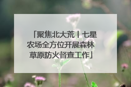 聚焦北大荒丨七星农场全方位开展森林草原防火督查工作